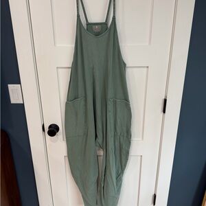 Free People Green Jumpsuit
